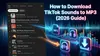 How to Download TikTok Sounds to MP3 (2026 Guide)