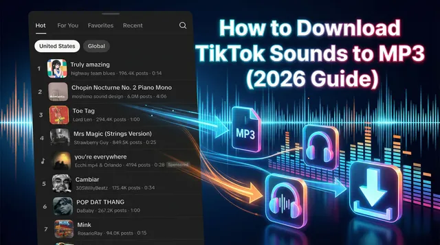 How to Download TikTok Sounds to MP3 (2026 Guide)